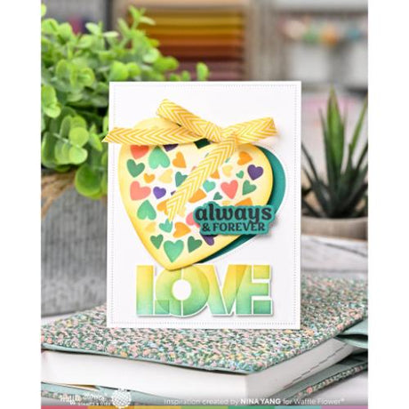 Waffle Flower - Inlaid Hearts Die-n-stencil