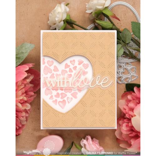Waffle Flower - Inlaid Hearts Detail Stamp Set