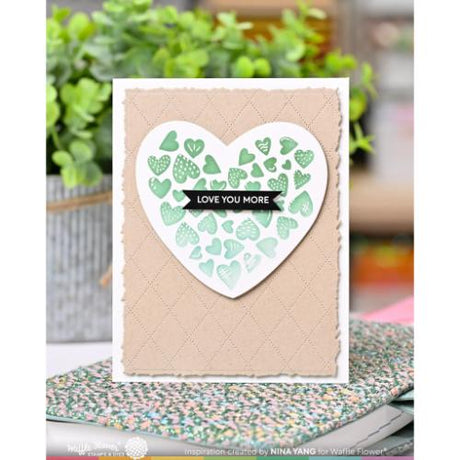 Waffle Flower - Inlaid Hearts Detail Stamp Set