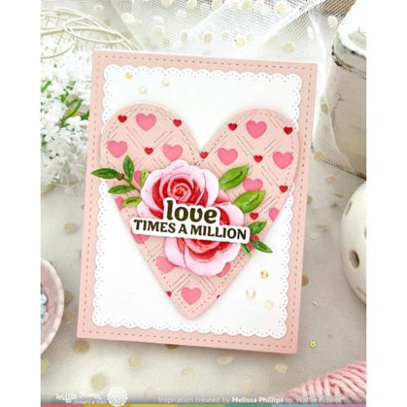 Waffle Flower - Double Stitched Hearts Die