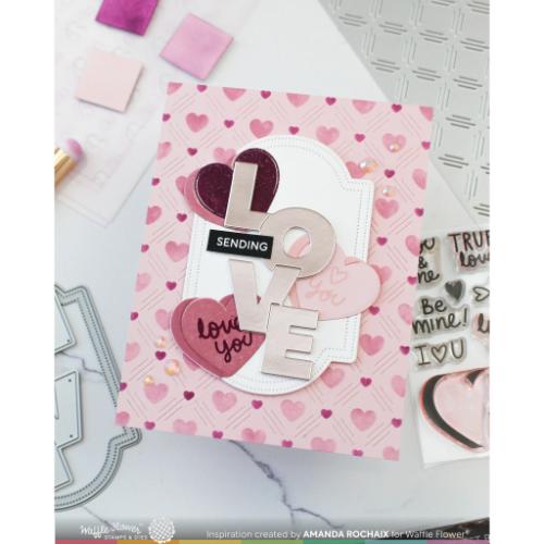 Waffle Flower - Dashed Lattice Texture Die