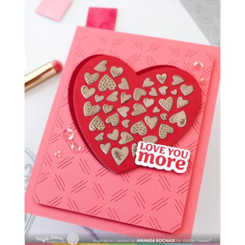 Waffle Flower - Dashed Lattice Texture Die