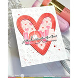 Waffle Flower - Dashed Lattice Hearts Stencil