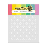 Waffle Flower - Dashed Lattice Dots Stencil