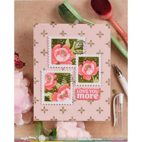 Waffle Flower - Dashed Lattice Dots Stencil