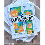 Waffle Flower - Postage Collage Peony Stencil