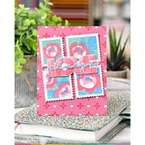 Waffle Flower - Postage Collage Peony Stencil