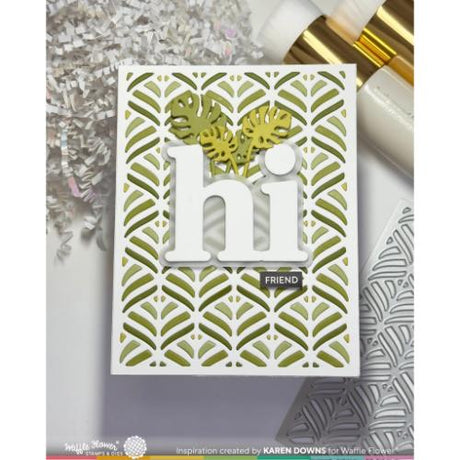 Waffle Flower - Happy Leaves Panel Die