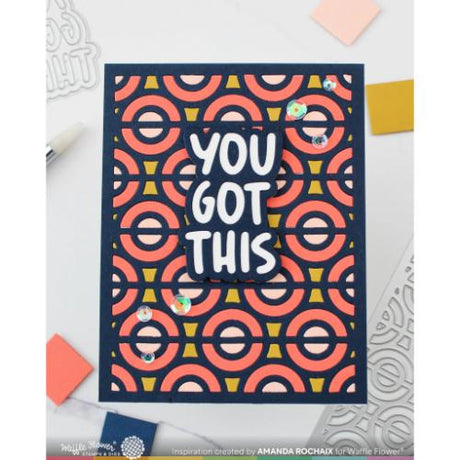 Waffle Flower - Happy Circles Panel Die