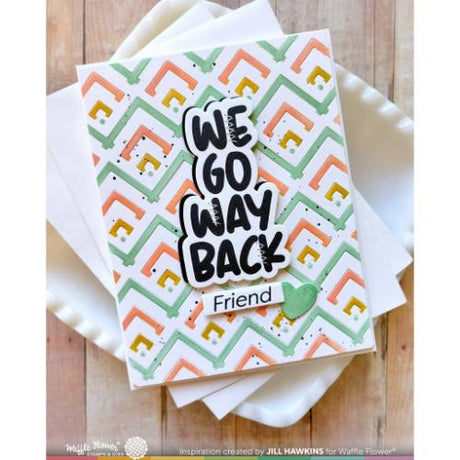 Waffle Flower - Happy Chevrons Stencil