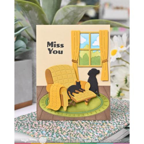 Waffle Flower - Cozy Spot Coloring Stencil