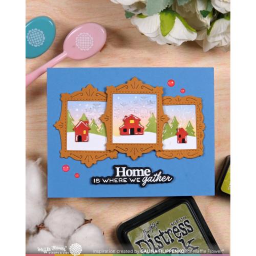 Waffle Flower - Postage Collage Frames Die