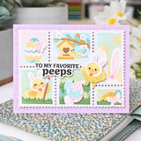 Waffle Flower - Postage Collage Egg Hunt Stencil