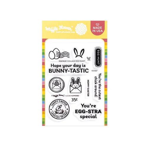 Waffle Flower - Postage Collage Egg Hunt Stamp Set