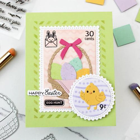 Waffle Flower - Postage Collage Egg Hunt Stamp Set
