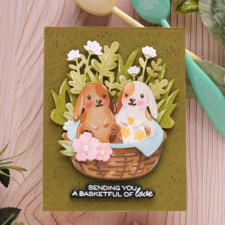 Waffle Flower - Basketful of Bunny Duo Die-n-stencil