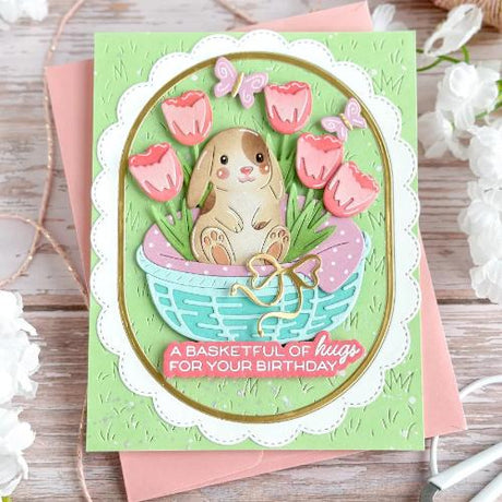 Waffle Flower - Basketful of Bunny Duo Die-n-stencil