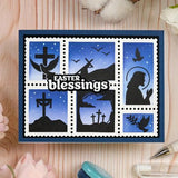 Waffle Flower - Postage Collage Easter Silhouettes Stamp Set