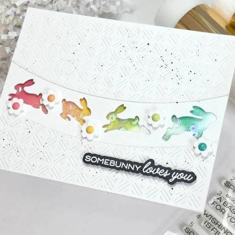 Waffle Flower - Postage Collage Bunny Silhouettes Die