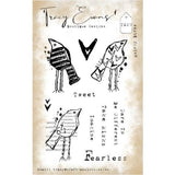 Tracy Evans - Quirky Birds (A6 Stamp) (TE010)