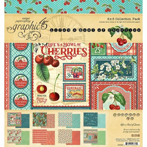 Graphic 45 Life's a Bowl of Cherries 12x12 Collection Pack - Postage as per Actual