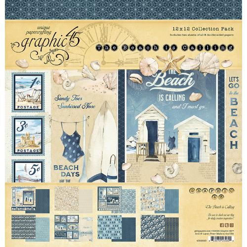 Graphic 45 - The Beach is Calling 12x12 Collection Pack - Postage as per Actual