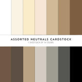 Concord & 9th - Neutrals Collection Assorted Cardstock Pack - Postage as per Actual
