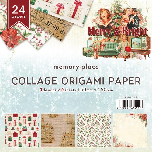 Memory Place Collage Origami Papers 5.9"X5.9" 24/Pkg Merry & Bright