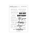 Concord & 9th - Big Day Birthday Stamp Set (6 x 8), Die Set, Stencil, Big Day Shadow Dies & Birthday Shadow Dies Bundle - Postage as per Actual