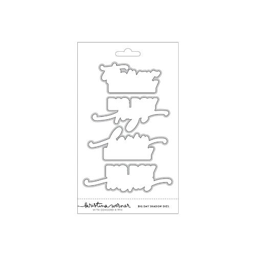 Concord & 9th - Big Day Birthday Stamp Set (6 x 8), Die Set, Stencil, Big Day Shadow Dies & Birthday Shadow Dies Bundle - Postage as per Actual