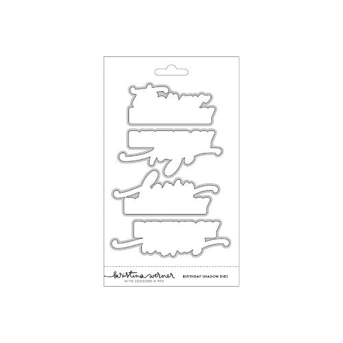 Concord & 9th - Big Day Birthday Stamp Set (6 x 8), Die Set, Stencil, Big Day Shadow Dies & Birthday Shadow Dies Bundle - Postage as per Actual