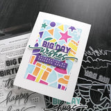 Concord & 9th - Big Day Birthday Stamp Set (6 x 8), Die Set, Stencil, Big Day Shadow Dies & Birthday Shadow Dies Bundle - Postage as per Actual