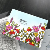 Concord & 9th - Flower Field Stamp Set (6 x 8), Dies and Stencil Bundle - Postage as per Actual
