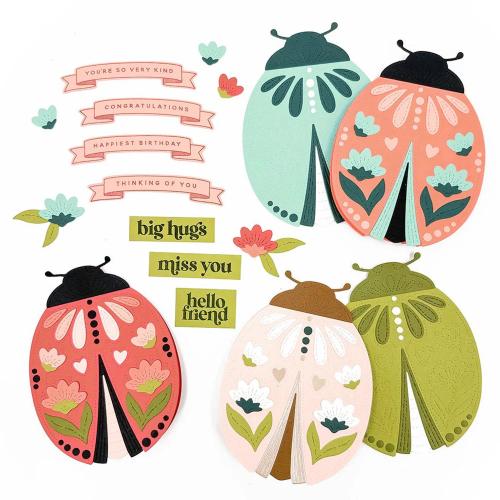 Concord & 9th - Lovely Ladybug Stamp Set (4 x 6) & Dies Bundle - Postage as per Actual