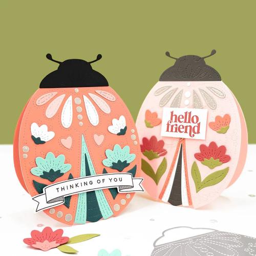 Concord & 9th - Lovely Ladybug Stamp Set (4 x 6) & Dies Bundle - Postage as per Actual