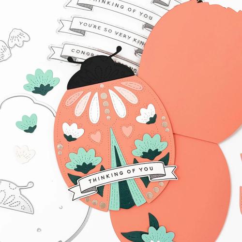 Concord & 9th - Lovely Ladybug Stamp Set (4 x 6) & Dies Bundle - Postage as per Actual