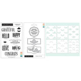 Concord & 9th - Layered Lotus Stamp Set  (4 x 4), Dies and Stencil Bundle - Postage as per Actual