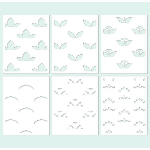 Concord & 9th - Layered Lotus Stamp Set  (4 x 4), Dies and Stencil Bundle - Postage as per Actual