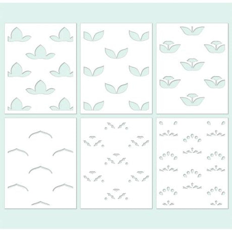 Concord & 9th - Layered Lotus Stamp Set  (4 x 4), Dies and Stencil Bundle - Postage as per Actual