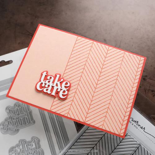 Concord & 9th - Easy Repeat Herringbone Background Stamp (6 x 6)