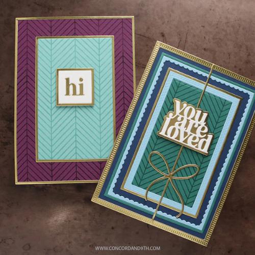 Concord & 9th - Easy Repeat Herringbone Background Stamp (6 x 6)