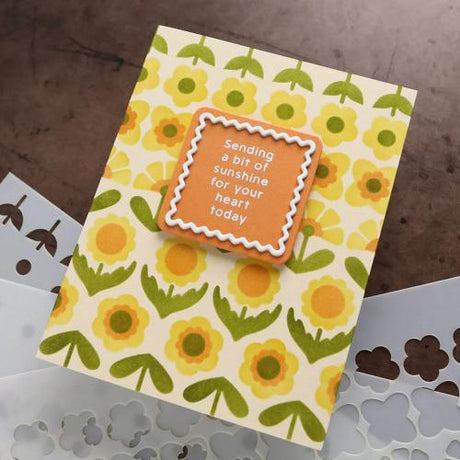 Concord & 9th - Petal Pop Greetings Stamp Set (4 x 6), Dies & Stencil Bundle - Postage as per Actual