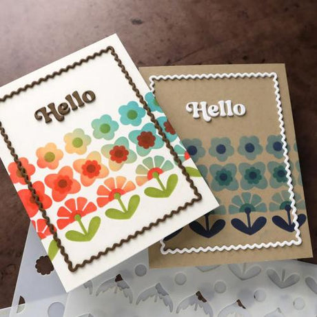 Concord & 9th - Petal Pop Greetings Stamp Set (4 x 6), Dies & Stencil Bundle - Postage as per Actual