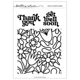 Concord & 9th - Retro Flowers Stamp Set (6 x 8), Dies & Stencil Bundle - Postage as per Actual