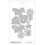 Concord & 9th - Retro Flowers Stamp Set (6 x 8), Dies & Stencil Bundle - Postage as per Actual