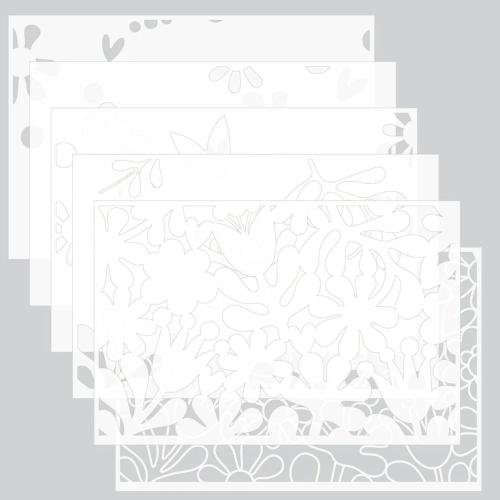 Concord & 9th - Retro Flowers Stamp Set (6 x 8), Dies & Stencil Bundle - Postage as per Actual