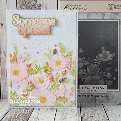 Lisa Horton Crafts 'A Year In Bloom' - Set of 12 - 5” x 7” 3D Embossing Folders - Postage as per Actual