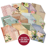 Hunkydory Crafts - Duo Design Paper Pads - Floral Scrapbook & Music Paper