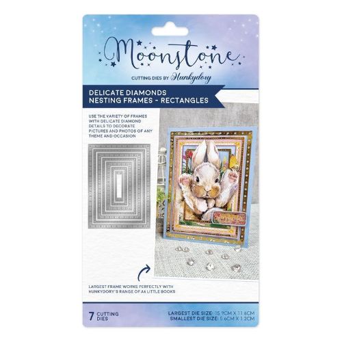 Hunkydory Crafts - The Moonstone Dies Delicate Diamonds Nesting Frames - Rectangles