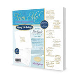 Hunkydory Crafts - Trim Me! Foiled Insert Pad - Happy Birthdays Gold